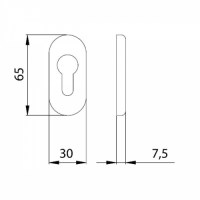 copriserratura tipo yale disegno tecnico